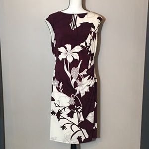Ralph Lauren Dress, Dk Purple - White Flower Dress